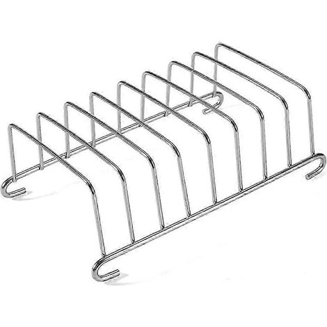 Grille à pain antiadhésive en acier inoxydable à 8 emplacements, compatible avec les friteuses à air chaud et les réfrigérateurs de cuisine. (1/5)