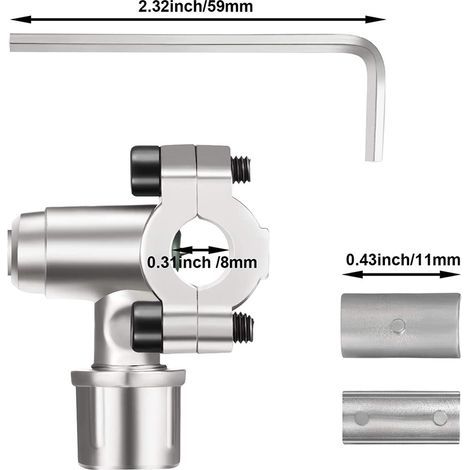 Kit de valve de robinet de perçage 2 pièces compatible avec les tuyaux de diamètre extérieur de 1/4, 5/16, 3/8 pouces, charge de réfrigérant de climatisation de voiture, se connecte au port R12/R22 un (1/5)