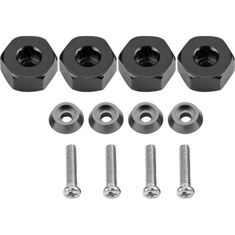 Adaptateur de moyeu hexagonal en alliage d'aluminium 5-12mm pour camion RC WPL 1634 (Noir) (1/5)