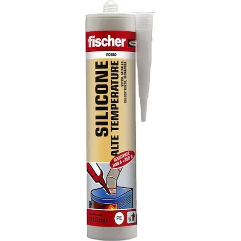 FISCHER Silicone alte temperature SAT 310 ml - rosso (1 Pz.) codice prod: 009271