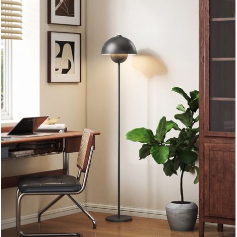Lampadaire moderne 30x30x155 cm en métal gris, design élégant pour salon, FloraGrace (1/5)