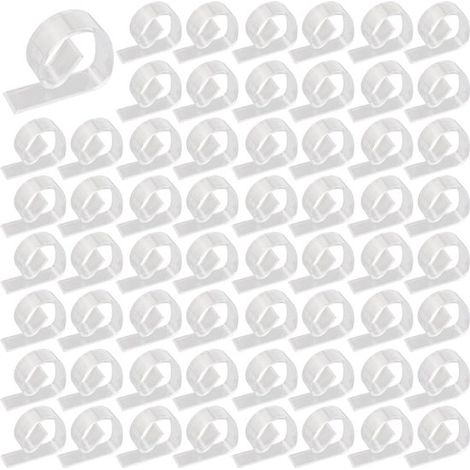 Juego de 72 pinzas transparentes para mantel，pinzas de plástico para mantel，fiestas familiares，tanto en interiores como en exteriores (72 piezas) (1/4)