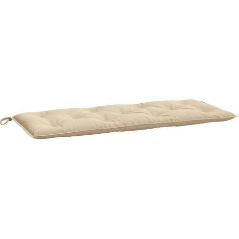 Cojín de banco de jardín tela Oxford beige 120x50x7 cm vidaXL