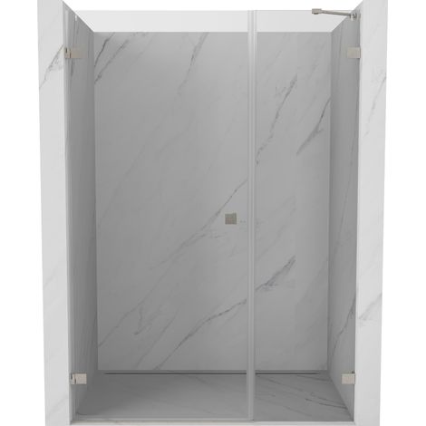 Mexen Lunar-B porte de douche pivotante gauche 115 cm, transparent, nickel brossé - 832S-115-050-97-00-L (1/5)