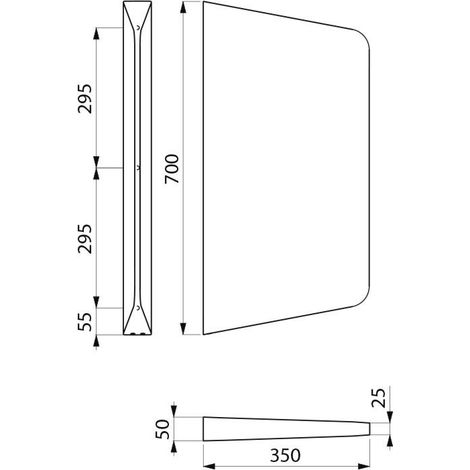 Delabie Urinal-Schamwand LISO Edelstahl 1.4301 satiniert