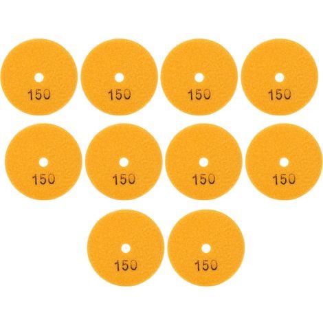 10 Disques de Ponçage Diamant 3 Pouces pour Marbre Béton Pierre - Lot de 10 - Grain 150 (1/5)