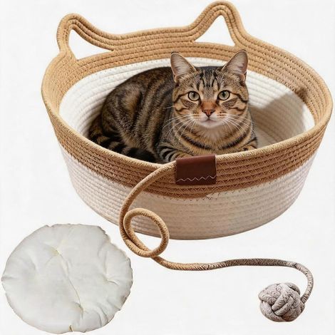 Panier Instinct pour chats, panier tissé à la main, nid pliable et griffoir pour jouer et se reposer (1/5)