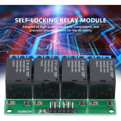 Module de relais bistable à bascule 4 canaux 5V à verrouillage automatique et déclenchement par impulsion basse. (1/5)