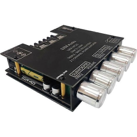 Module amplificateur de puissance numérique Bluetooth 2.1 canaux, aigus/graves, 50 W x 2 + 100 W, amplificateur haute puissance unique WHBYV (1/4)