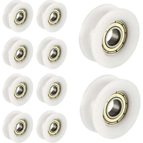 10 PCS OU Nylon en Plastique intégré 608 roulements Billes de Gorge 6 30 10mm Poulie de Guidage (1/4)
