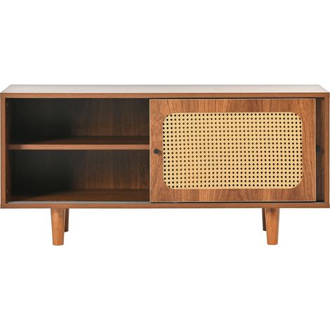 Rattan-Sideboard-Set fürs Wohnzimmer mit Schuhschrank, Farbe Nussbaum (1/5)