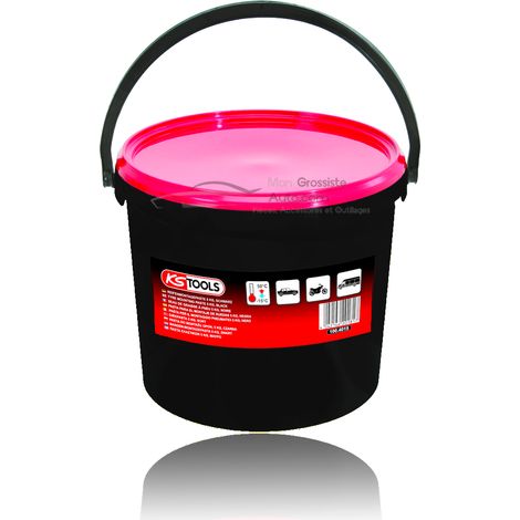 Kstools – Seau de graisse à pneu noire 5kg – Résistance à l'eau – Lubrification optimale pour pneus – Compatible avec tous types de véhicules