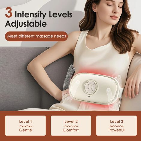 Massageur intelligent à pétrissage 360° style humain. Chaleur constante,lumière rouge,3 niveaux d’intensité pour relaxation à domicile. (1/5)