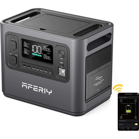 Estación de energía portátil AFERIY P210, 2400 W, 2048 Wh, gris