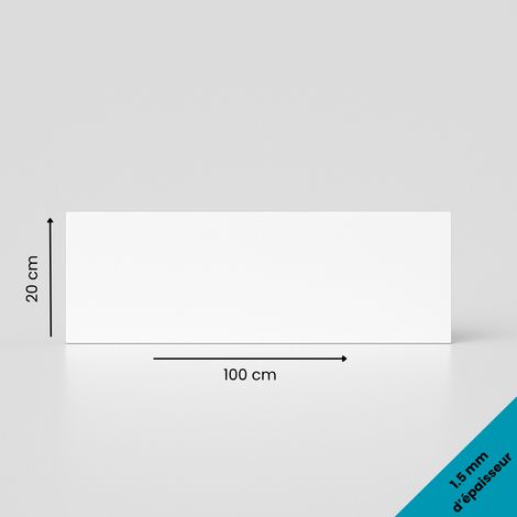 Signaletique.Biz France – Plaque PVC rigide blanche 1,5 mm – Format 200 x 1000 mm – Résistance à l'humidité – Découpe nette pour signalétique