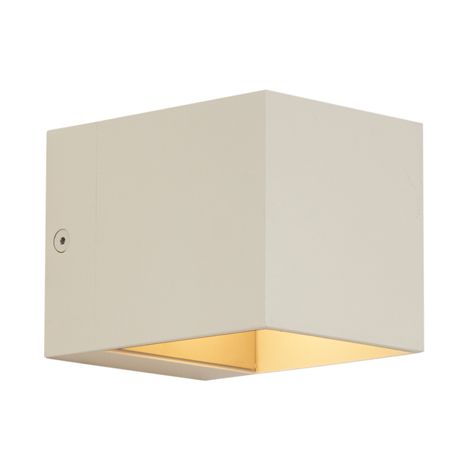 QAZQA Moderno Lámpara de pared moderna beige cuadrada G9 - Transfer Aluminio Cuadrada Adecuado para LED Max. 1 x 8 Watt (1/5)