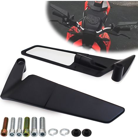 Rétroviseur invisible réglable (aileron) pour moto (1/5)