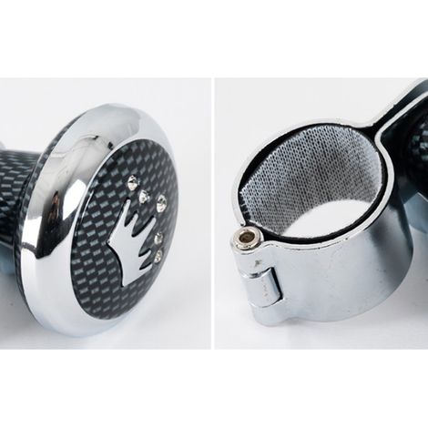 Motorrad-Lenkeruhr (schwarz) mit universellem Design 22-25 mm. (1/5)