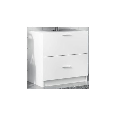 Armoire d'évier blanc 59x37x59 bois d'ingénierie (1/5)