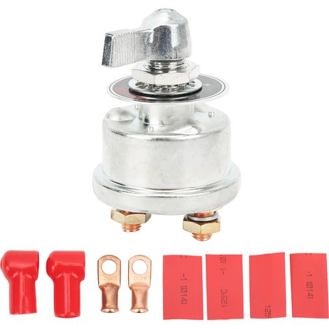Coffet de batterie 300A étanche, boîtier métallique robuste, interrupteur de coupure pour voiture bateau camping-car (1/5)