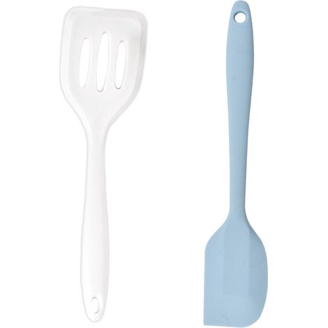 Ensemble Ustensiles Cuisine - Outils Silicone Spatules - Pour Petites Casseroles - Lot De 2 (1/5)
