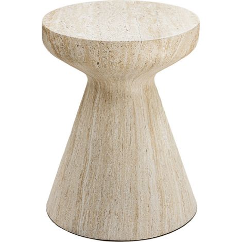 Tabouret effet travertin H45cm - Beige - DANLI (1/5)