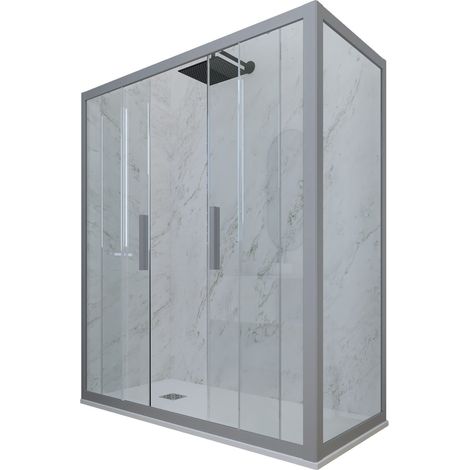 Box doccia 75x120 2 ante scorrevole h 200 Silver Glam Duo