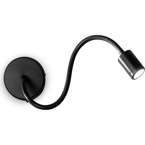 Applique Moderna Focus-1 Metallo Nero Led 4W 3000K Luce Calda (1/3)