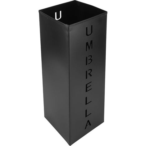 Porte-parapluie en Acier Revêtu de Métal, Peut Contenir des Parapluies Petits et Grands, Noir, pour L'entrée, le Bureau, la Maison, Conception Creuse pour (1/5)