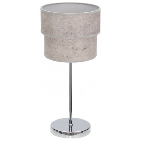 Lampada da Tavolo Double Smile 1xe14 Cromo/Cemento Grigio 44x18x18 Cm