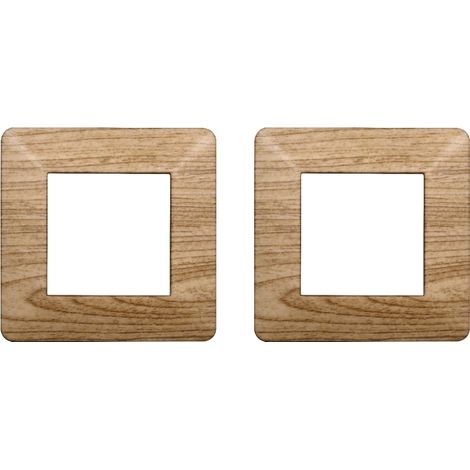 gloca Placche Plastica Compatibili Plana (2 Pezzi Legno scuro, 2 Posti) (1/4)