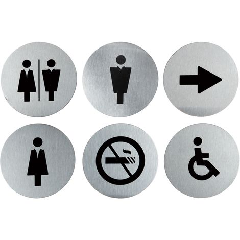 Kit de signe pour portes - Lot de 6 pièces - Securit