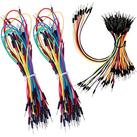195PCS Jumper Wire Set, Flexible Jumper Fils Mâle vers Mâle, Breadboard Cable, Cavalier Câble pour Plaque à Pain Arduino (1/5)