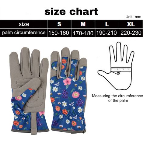 Gants de jardinage femmes [microfibre, anti-piques] modèles S/M/L/XL bleu – lot de 2 (1/4)