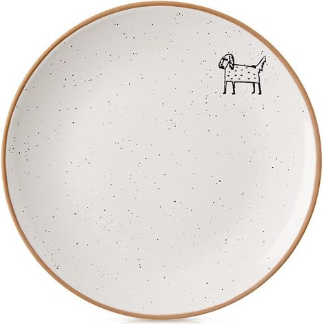 Beige ceramic dessert plate 20 cm