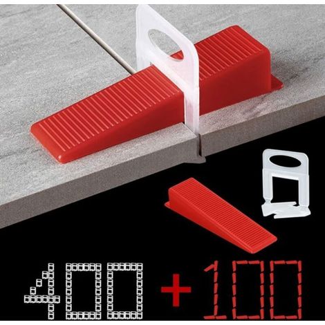 Système de nivment de carrelage de1.5mm de largeur de joint, 400 languettes de traction,100 pièces Cales réutilisables Ensemble,Système de nivment pour carrelage de Carreaux épaisseur3-12 mm (1/3)