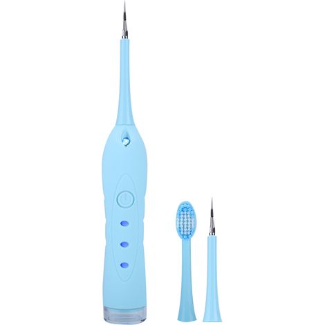Détartreur électrique USB pour dents, élimination du tartre et de la plaque dentaire par vibrations (bleu) (1/5)