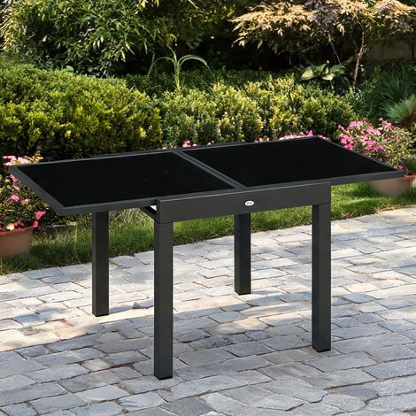 Table de jardin en alluminio vetro temperato 160 x 80 x 75 cm (1/5)