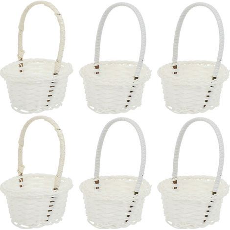 Set mit 6 kreativen Körben, klassisch geflochtenen Körben, schlichten Pflanzkörben – 10,2 x 8 cm (1/4)