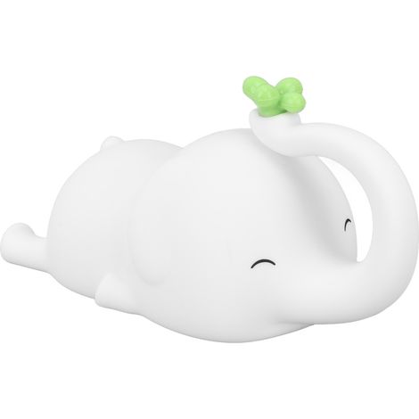 Silikon-Elefanten-Nachtlicht für Kinderzimmer, 3 Helligkeitsstufen, USB-Timer, ideal für Zuhause, Hotel oder Büro. (1/5)