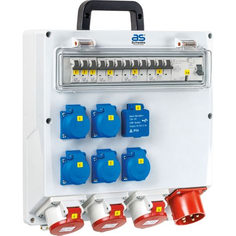 FIXO 5 CEE Wandverteiler mit Anbaustecker 400V/16A/max. 11kW IP44 (1/5)