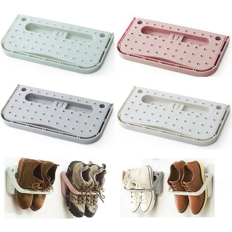 Étagère à chaussures suspendue pour porte - Étagère à chaussures (4 pièces) - Rangement pour chaussures - Organisateur de chaussures - Système de rangement - Étagère à chaussures (1/5)