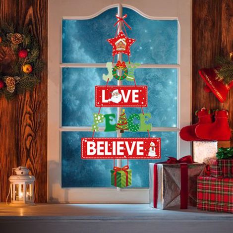 Guirlande Porte Noël - Décoration Festive Écologique en Papier - Pour Porte Intérieure Extérieure Jardin - Format A 70 x 30 cm (1/5)