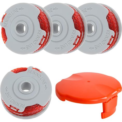 Bobine de rechange pour débroussailleuse Flymo FLY021/513937190, 0,2 cm, 11 m, compatible avec Flymo Contour 500 XT/Power Trim/Mini Trim avec étui FLY060 (4 bobines + 1 couverture) (1/5)