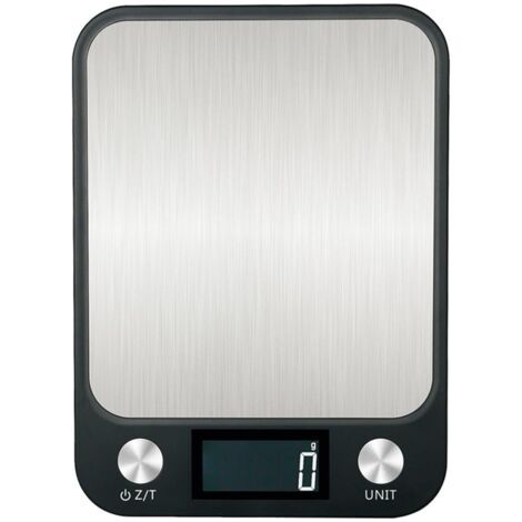 Échelle de cuisine numérique Balance de cuisine Noir Balance multifonction 10kg/1g Cuisson et cuisson de cuisson et acier inoxydable (1/5)