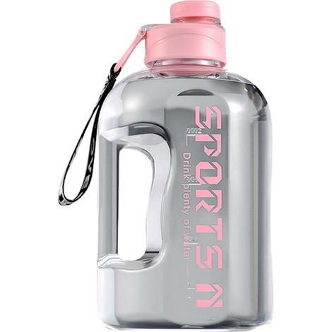 Gourde de sport rose (1,7 L), grande capacité et portable, pour homme (1/5)