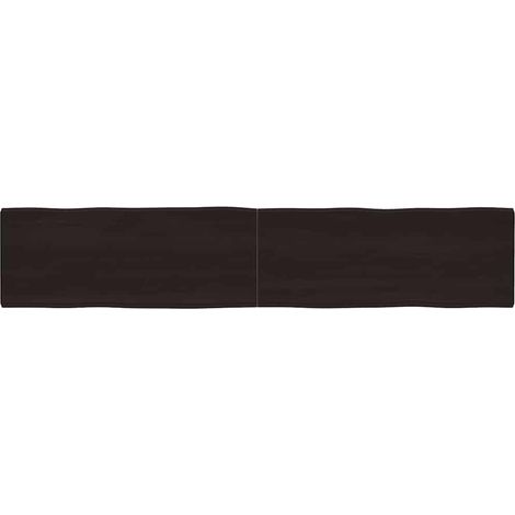 Tischplatte 200x40x(2-4) cm Massivholz Behandelt Baumkante