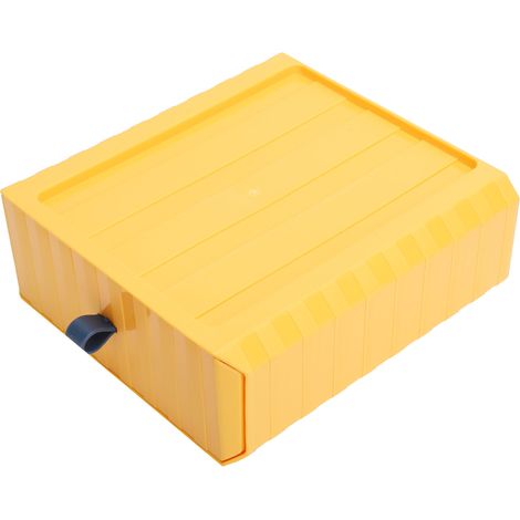 [Boîte de rangement] Set de 4 boîtes plastique avec couvercle empilable pour bureau, 21 x 20 x 8cm PP, organisateur (1/5)