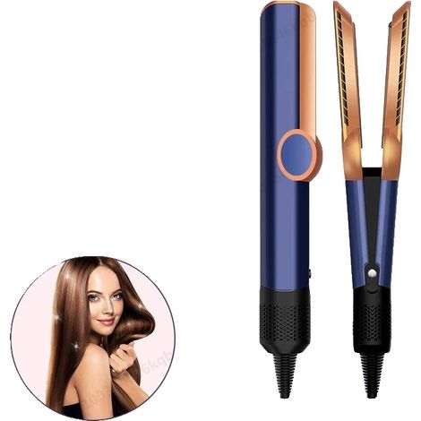 Hairstyling-Werkzeug, Haarglätter, Haartrockner, Blau, EU (1/2)
