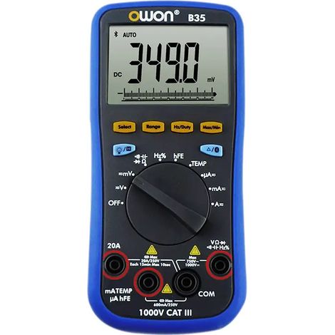 Multimètre numérique portable RMS Owon B35, thermomètre de haute précision avec Bluetooth, véritable valeur efficace. (1/5)